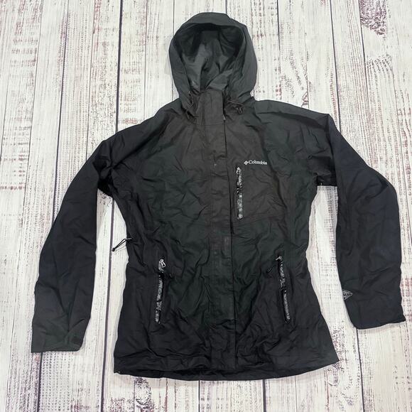 Columbia Omni-Tech Omni-Heat Interchange Jacket Women’s M Black Hooded - Picture 1 of 9